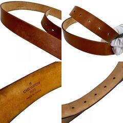 ノマド サンチュール・LVスタンプ M6895Q ベルト レザー/GP ブラウン/ゴールド金具 メンズ【中古】【真子質店】【GD】【IMox】