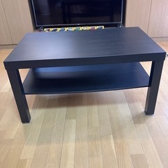 IKEA ローテーブル 黒木目 ブラック ウッド  イケア ダイ...