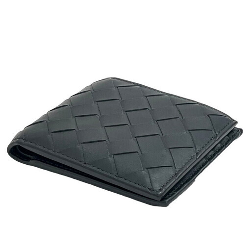 【BOTTEGAVENETA/ボッテガヴェネタ】 札入れ イントレチャート  二つ折り財布 レザー ブラック メンズ【中古】【真子質店】【GD】【IMax】 BOTTEGAVENETA/ボッテガヴェネタ】 札入れ イントレチャート 二つ折り