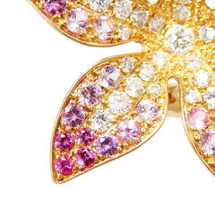 11号 花/フラワー ピンクサファイア 計0.85ct ダイヤモンド 計0.35ct 