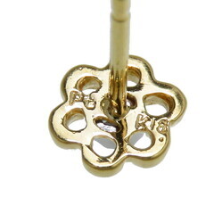 花/フラワー スタッド ダイヤモンド ピアス K18ゴールド 18金/Ptプラチナ 1.0g レディース【中古】【真子質店】【NN】【SS】
