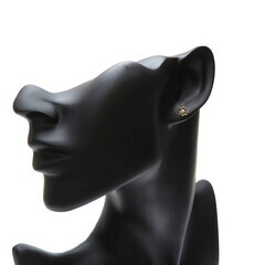 花/フラワー スタッド ダイヤモンド ピアス K18ゴールド 18金/Ptプラチナ 1.0g レディース【中古】【真子質店】【NN】【SS】