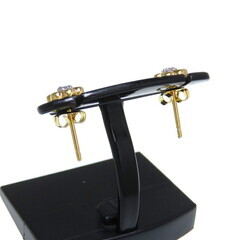 花/フラワー スタッド ダイヤモンド ピアス K18ゴールド 18金/Ptプラチナ 1.0g レディース【中古】【真子質店】【NN】【SS】