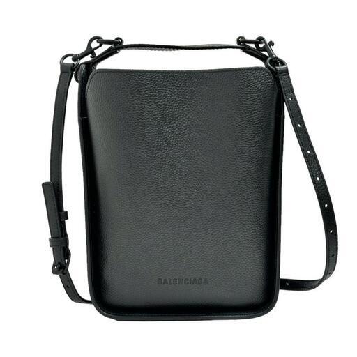 【BALENCIAGA/バレンシアガ】 669754 TOOL2.0 North-South/ノースサウス ショルダーバッグ 2way ハンドバッグ レザー ブラック レディース【中古】【真子質店】【GD】【YMox】