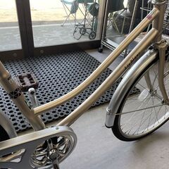 あさひ 24インチ 6段変速 自転車 ママチャリ Lis Blanc 鍵 荷台 ライト付き 女性 子供 札幌市手稲区