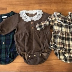 ペアマノンのロンパース3枚セット