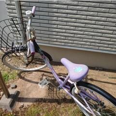 24インチ紫の自転車、アンパンマン自転車