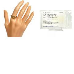 14.5号 イエローサファイア 0.80ct ダイヤモンド 計0.13ct リング 