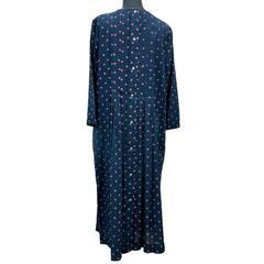 コットンロングワンピース 【45R/フォーティファイブアール】 ワンピース コットン100％ インディゴブルー/レッドドット レディース【中古】【真子質店】【GN】【Kx】