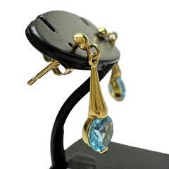 ブルートパーズ  ピアス K18ゴールド 18金 1.3g レディース【中古】【真子質店】【NN】【MiMo】