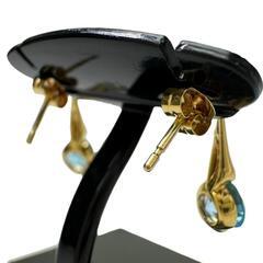 ブルートパーズ  ピアス K18ゴールド 18金 1.3g レディース【中古】【真子質店】【NN】【MiMo】