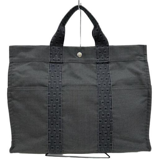 【HERMES/エルメス】 エールラインMM トートバッグ ハンドバッグ キャンバス/ナイロン グレー ユニセックス【中古】【真子質店】【GD】【IMoD】