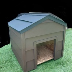 犬小屋　ハンドメイド　ラップ調外壁　完全手作り