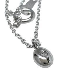 プチ ダイヤモンド ネックレス K18WGホワイトゴールド 18金 1.3g 40cm レディース【中古】【真子質店】【NN】【IIx】