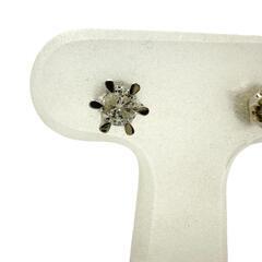 ダイヤモンド 0.14×2ct ピアス Pt850プラチナ 1.4g レディース【中古 