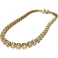 テニスブレス ダイヤモンド 計1.00ct ブレスレット K18ゴールド 18金 
