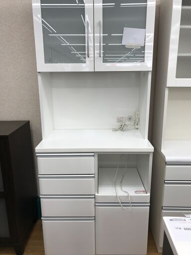 ★ジモティ割あり★ ニトリ 食器棚 ホワイト H202×W80×D50 クリーニング済み KJ4876