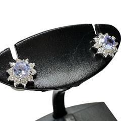 薄青石 ダイヤモンド 計0.05×2ct ピアス K18WGホワイトゴールド 18金 0.9g レディース【中古】【真子質店】【NN】【IIx】