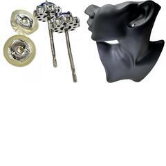 薄青石 ダイヤモンド 計0.05×2ct ピアス K18WGホワイトゴールド 18金 0.9g レディース【中古】【真子質店】【NN】【IIx】