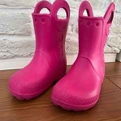 crocs（クロックス）長靴　c9（16.5cm）　ピンク