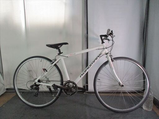 Ｄ466★14800円★整備済み スポーツ中古自転車　ロードマーク　ホワイト　7段変速　46ｃｍ 【アルミクロスバイク】(*^▽^*)