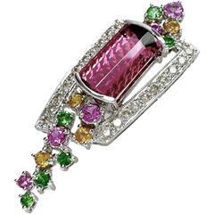 ピンクトルマリン 3.67ct マルチサファイア 計0.91ct ダイヤモンド 計 