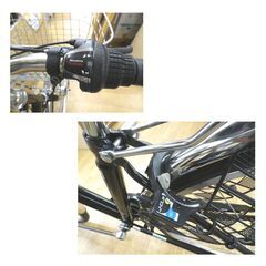 27インチ 自転車 PRATICO 6段変速 パンクしにくいタイヤ ブラック ライト・カゴ・鍵・荷台付き DCM 西岡店