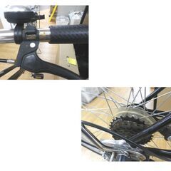 27インチ 自転車 PRATICO 6段変速 パンクしにくいタイヤ ブラック ライト・カゴ・鍵・荷台付き DCM 西岡店