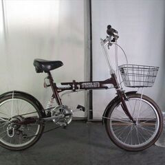 D473★10000円★　折りたたみ中古自転車　ブラウン　カゴ　...