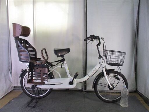 D476★限定特価★ 中古自転車 【20インチ　子供乗せ自転車　ホワイト　3段　LEDオートライト 】