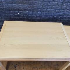 【アウトレット品】ダイニングテーブル 伸長式 伸縮 無段階調整 120-200㎝ キャスター付き 3095