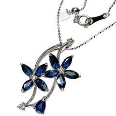 ダイヤモンド 計1.18/計0.57ct ネックレス K18WGホワイトゴールド 18金 