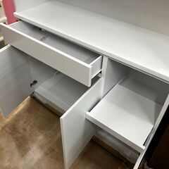 💖新品家具💖レンジボード💖大川家具💖120cm幅💖食器棚💖キッチンボード💖No.548● ※現金、クレジット、スマホ決済対応※