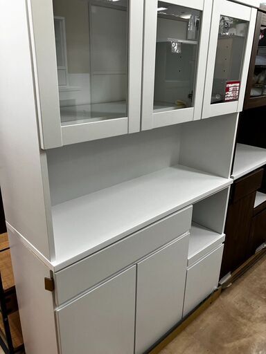 新品家具レンジボード大川家具120cm幅食器棚キッチンボードNo.548● ※現金、クレジット、スマホ決済対応※