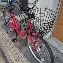 [SOUTHERN PORT]leg conscious(レッグ コンシャス)24吋 ファミリーサイクル 外装6段/LEDオート(レッド)