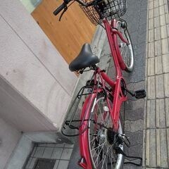 [SOUTHERN PORT]leg conscious(レッグ コンシャス)24吋 ファミリーサイクル 外装6段/LEDオート(レッド)