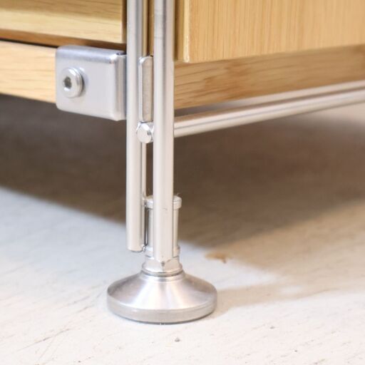 無印良品 スチールユニットシェルフ用・ボックス・ガラス引き戸 オーク