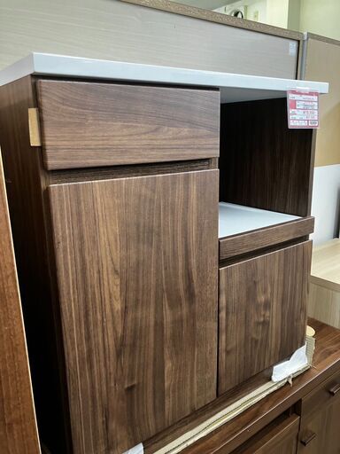 新品家具大川家具キッチンカウンターレンジボード食器棚80幅キッチンボードNo.549● ※現金、クレジット、スマホ決済対応※