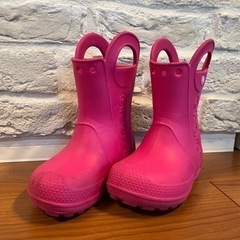 crocs（クロックス）　長靴　c8（15.5cm）　ピンク