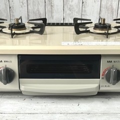 お引取り限定 美品 22年製 リンナイ LPガス用コンロ 2口ガステーブル KG34NPCBR ベージュ