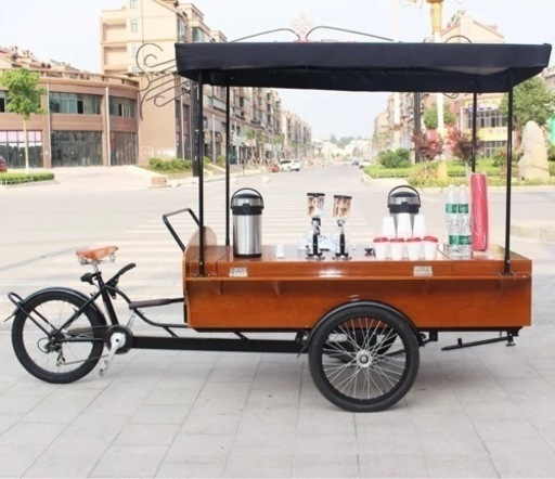 【福岡】カフェバイク cafebike 屋台 店舗 什器 ディスプレイ台 レストランテーブル 【直接引取限定】