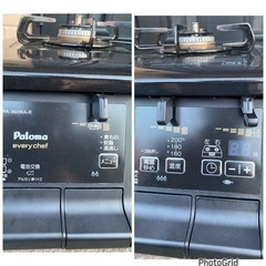 2019年製💐ガスコンロ（ガステーブル）パロマPA-360WA-R水無し両面焼きグリル 都市ガス用右大バーナー(0410c)
