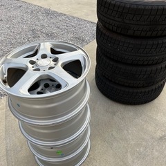 4本set MANARAY SPORT 18×7.5J 114.3 5H +38 黒ツートン 簡易リペア品  