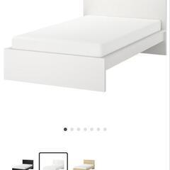 家具 ベッド シングルベッド　イケア　IKEA　ホワイト　白
