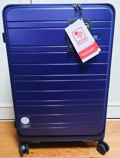 新品 フロントオープンタイプスーツケース、余裕の110L、TSAロック付き
