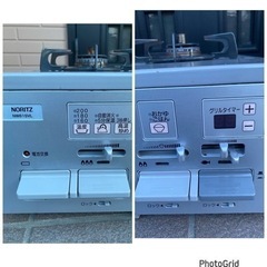 2020年製💐ノーリツガスコンロ[2口/左強火] ピッタリフィット ライトグレーホーロートップ NW61SVL [約60cm /都市ガス12・13A /左強火](0410c)