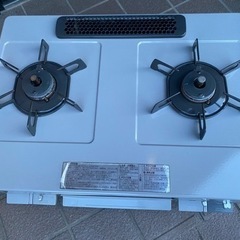 2020年製💐ノーリツガスコンロ[2口/左強火] ピッタリフィット ライトグレーホーロートップ NW61SVL [約60cm /都市ガス12・13A /左強火](0410c)