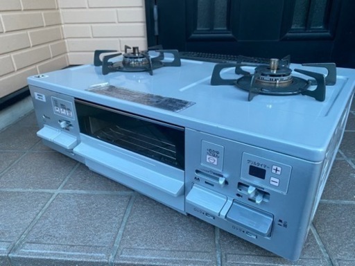 2020年製ノーリツガスコンロ[2口/左強火] ピッタリフィット ライトグレーホーロートップ NW61SVL [約60cm /都市ガス12・13A /左強火](0410c)