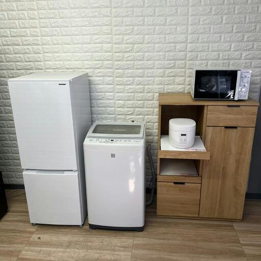新生活5点セット 冷蔵庫\u0026洗濯機分解洗浄済み✨✨電子レンジ\u0026食器棚\u0026炊飯器