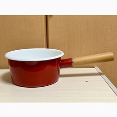 【未使用品】ホーロー　片手鍋　注ぎ口　17cm